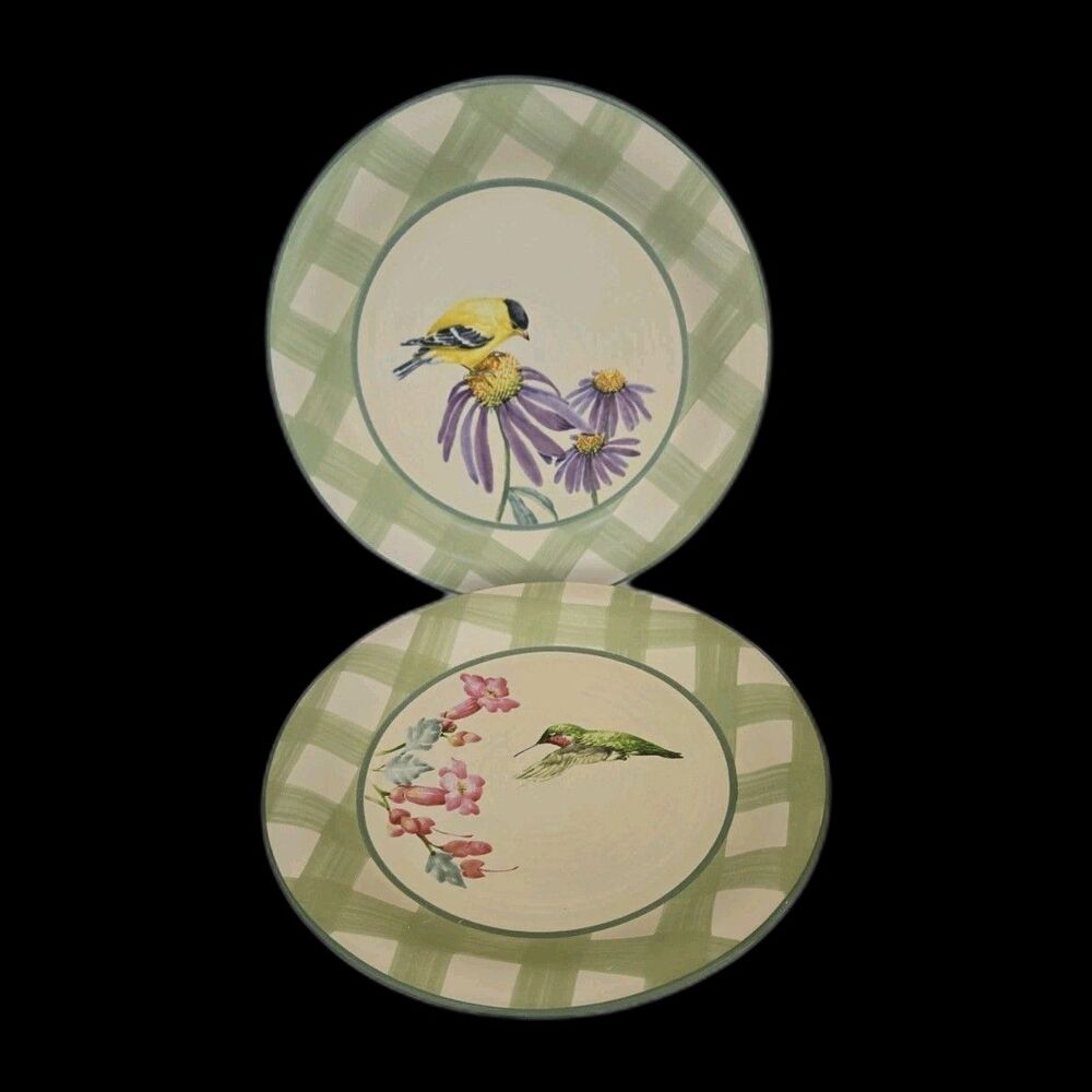 Lenox Summer Greetings 10 3/4" Dinner Plate Lot Of 2 Catherine McClung